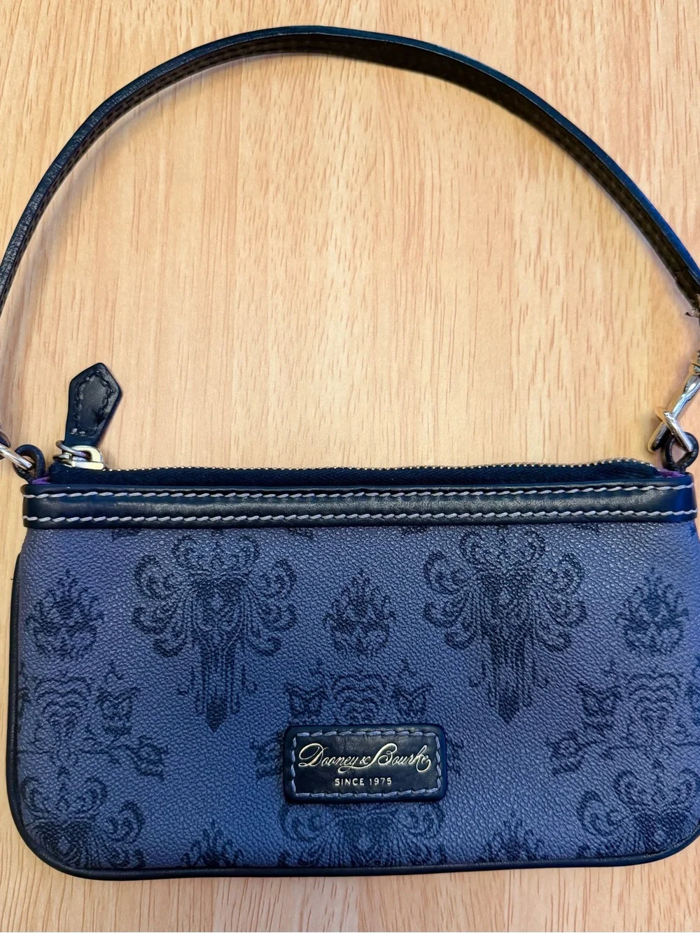Disney Parks Original Dooney & Bourke Black/Gray Haunted Mansion Wristlet - RARE